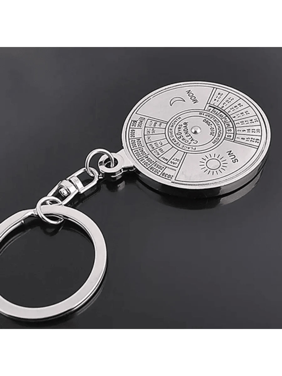 Compass & Perpetual Calendar Shaped Keychain, Small Gift, Bag Pendant Diy