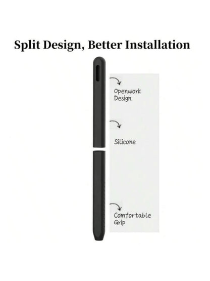 Compatible With Apple Pencil Pro & 2nd Generation Pencil, 2-Section Silicone Protective Sleeve