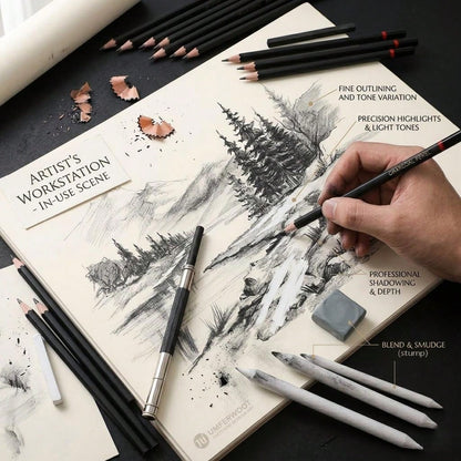 Complete Set Of 23/30 Artist Sketch Sets- A Painting Supplies Set That Integrates Professional Pencils And Accessories- The Perfect Art Gift For Adults, Beginners, And Creative Professionals