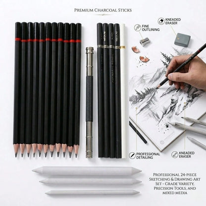 Complete Set Of 23/30 Artist Sketch Sets- A Painting Supplies Set That Integrates Professional Pencils And Accessories- The Perfect Art Gift For Adults, Beginners, And Creative Professionals