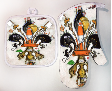 Pot Holder & Oven Mitt Set