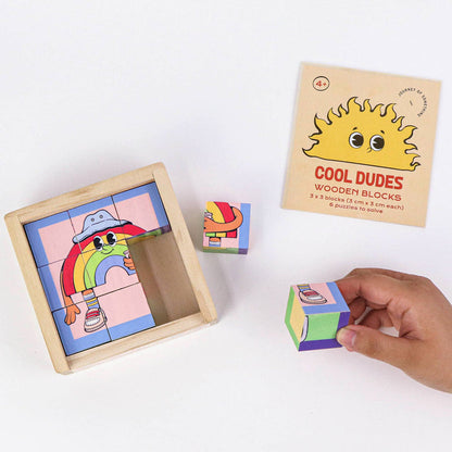 Cool Dudes Wooden Blocks