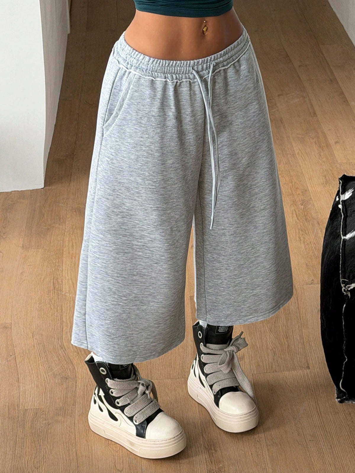 Coolane Summer For Women Streetwear Sporty Casual Sports Loose-Fitting Athletic Shorts, Light Grey Track, For Gym City Break, Run Beach Loungewear Holiday