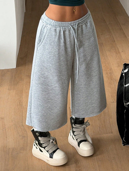 Coolane Summer For Women Streetwear Sporty Casual Sports Loose-Fitting Athletic Shorts, Light Grey Track, For Gym City Break, Run Beach Loungewear Holiday
