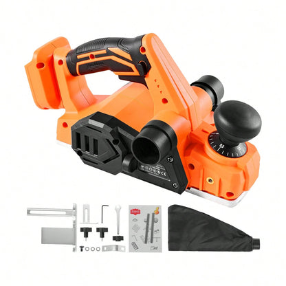 Cordless Handheld Planer, 3-1/4-Inch Cut Width, 15000 RPM Electric Hand Wood Planer With Brushless Motor, Adjustable Cut Depth For Woodworking, Compatible With 18V Battery (Bare Tool Only)
