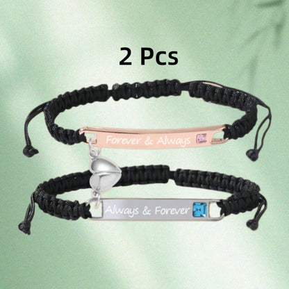 Couple Matching Bracelets, Best Friend Friendship Relationship Bracelet, Adjustable Stretch Bracelets Jewelry For Him And Her
