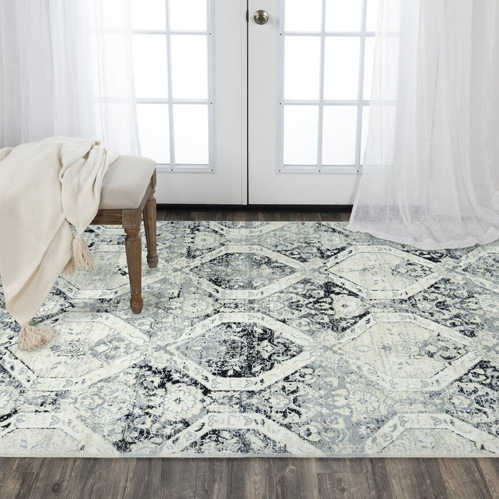 Rizzy Home Area Rugs Couture Area Rugs CUT112 Grey in 5 Sizes 80%Wool-20%Visc By RizzyHome