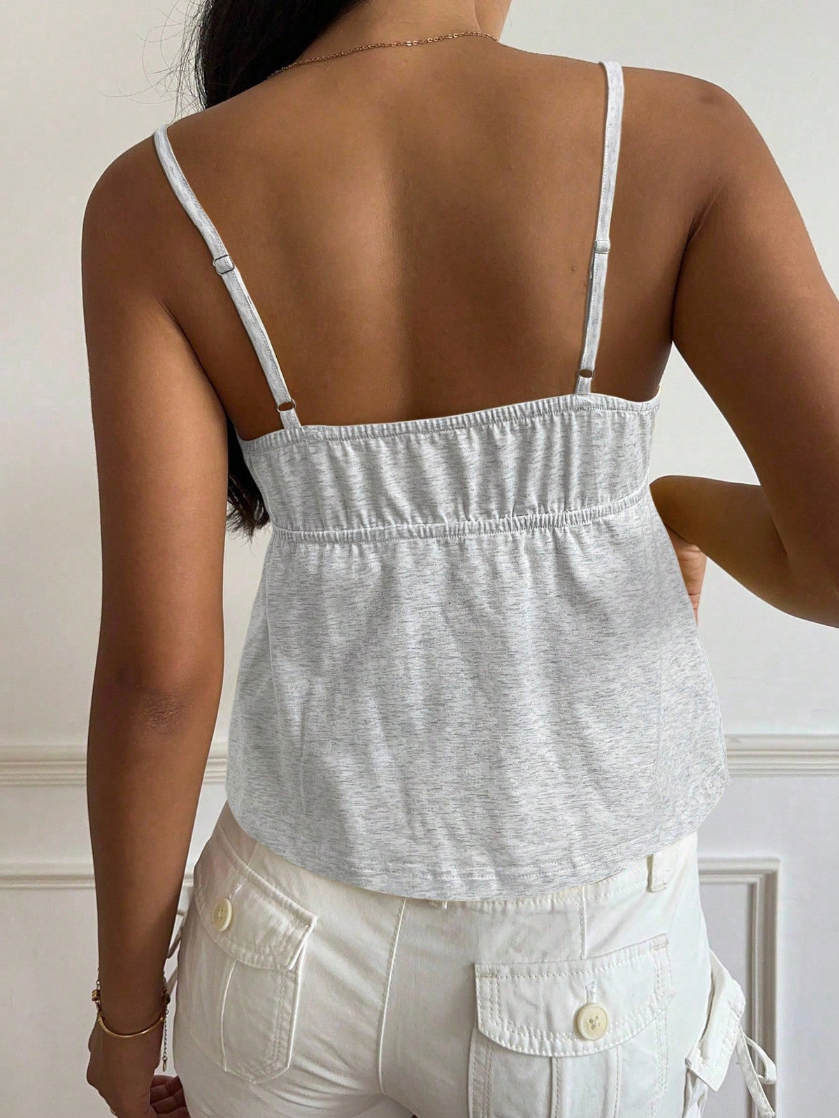 CovetEZ Pale Yellow Lace 95 Cotton Casual Cute Camisole For Women,Summer Tops Vacation Going Out