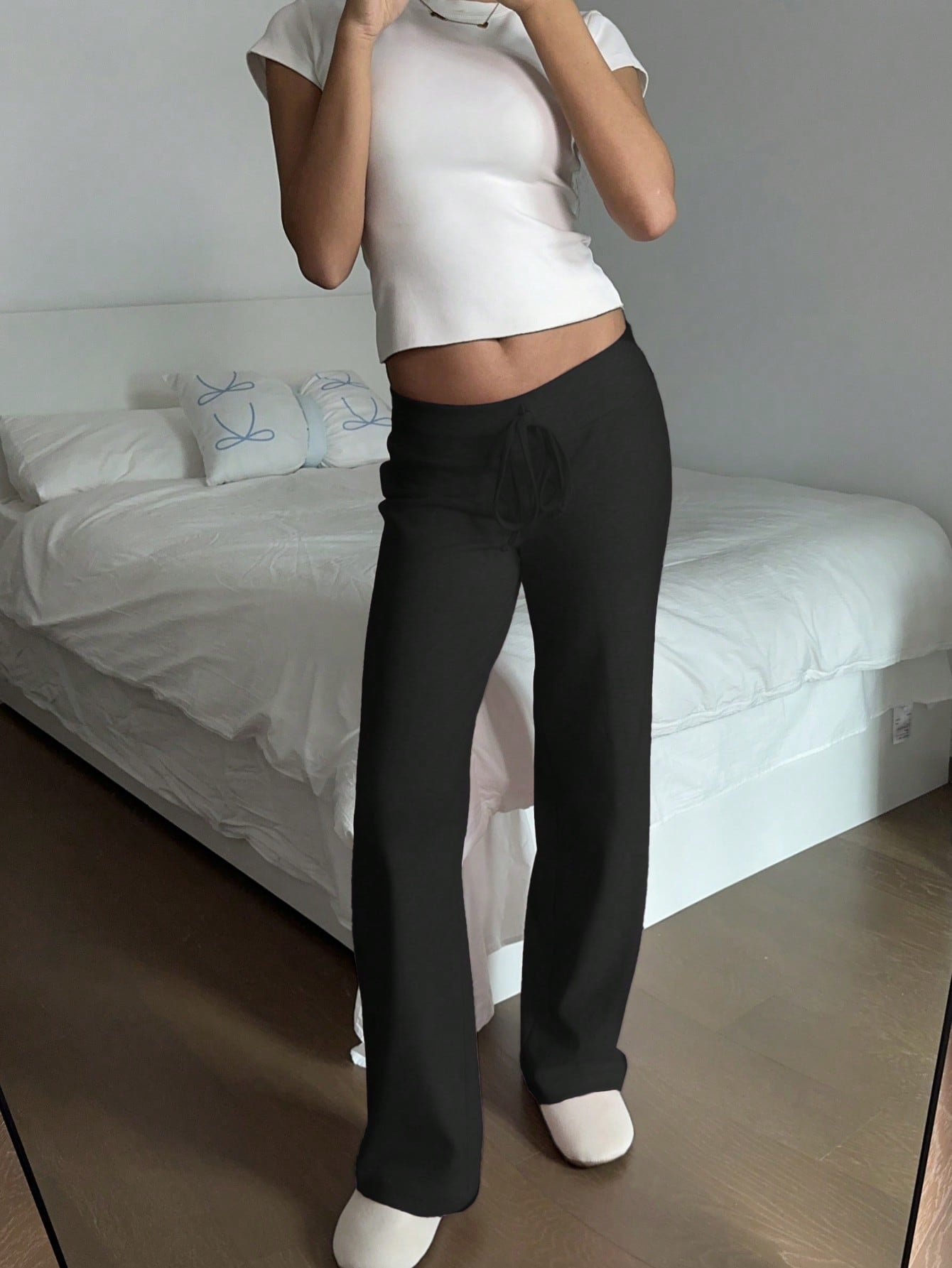 CovetEZ Women's Casual Thick Pink Comfortable Pants, Versatile For Home, Outings, Suitable For Autumn/Winter