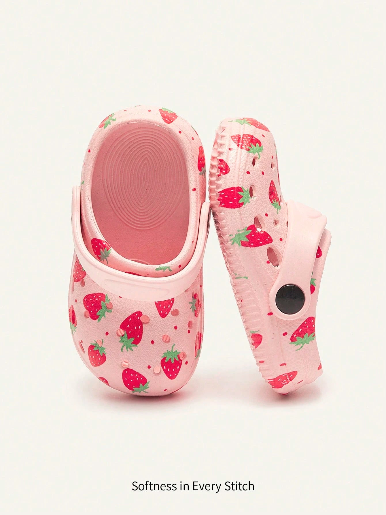 Cozy Pixies 1 Pair Kids Cartoon Animal Print Fashionable Infant Toddler Strawberry Pattern Breathable Beach Sandals Cute Shoes