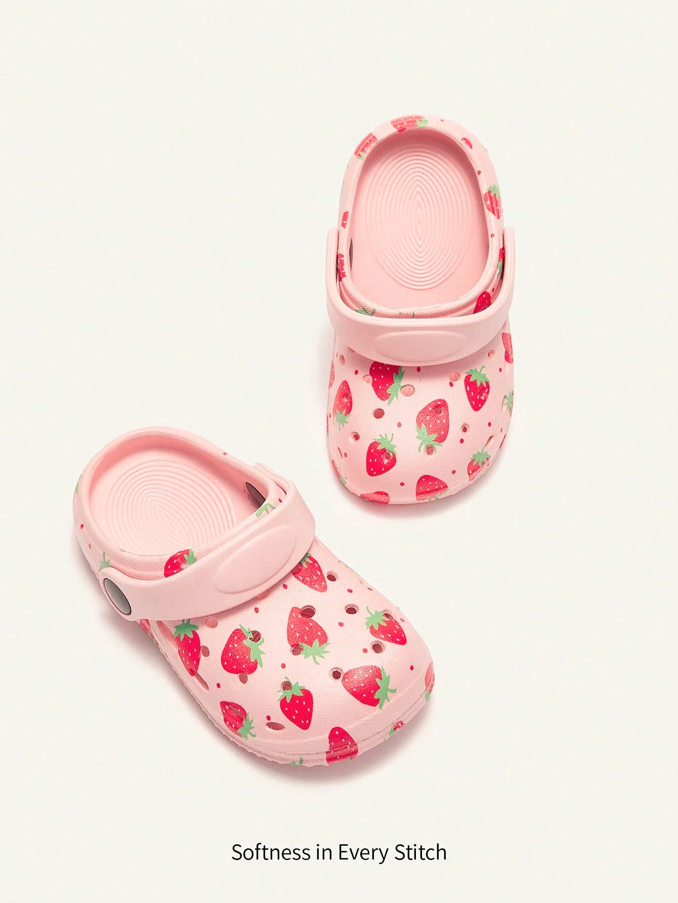 Cozy Pixies 1 Pair Kids Cartoon Animal Print Fashionable Infant Toddler Strawberry Pattern Breathable Beach Sandals Cute Shoes