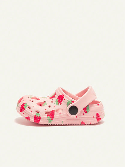 Cozy Pixies 1 Pair Kids Cartoon Animal Print Fashionable Infant Toddler Strawberry Pattern Breathable Beach Sandals Cute Shoes