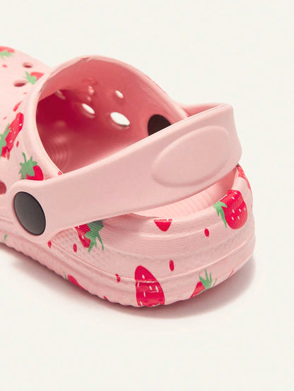 Cozy Pixies 1 Pair Kids Cartoon Animal Print Fashionable Infant Toddler Strawberry Pattern Breathable Beach Sandals Cute Shoes