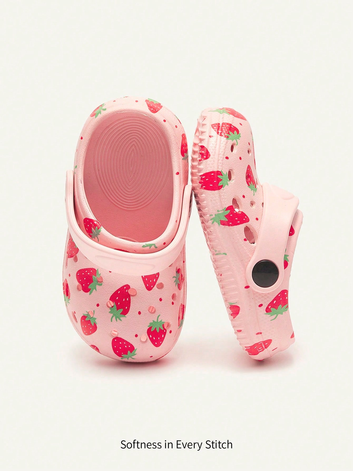 Cozy Pixies 1 Pair Kids Cartoon Animal Print Fashionable Infant Toddler Strawberry Pattern Breathable Beach Sandals Cute Shoes