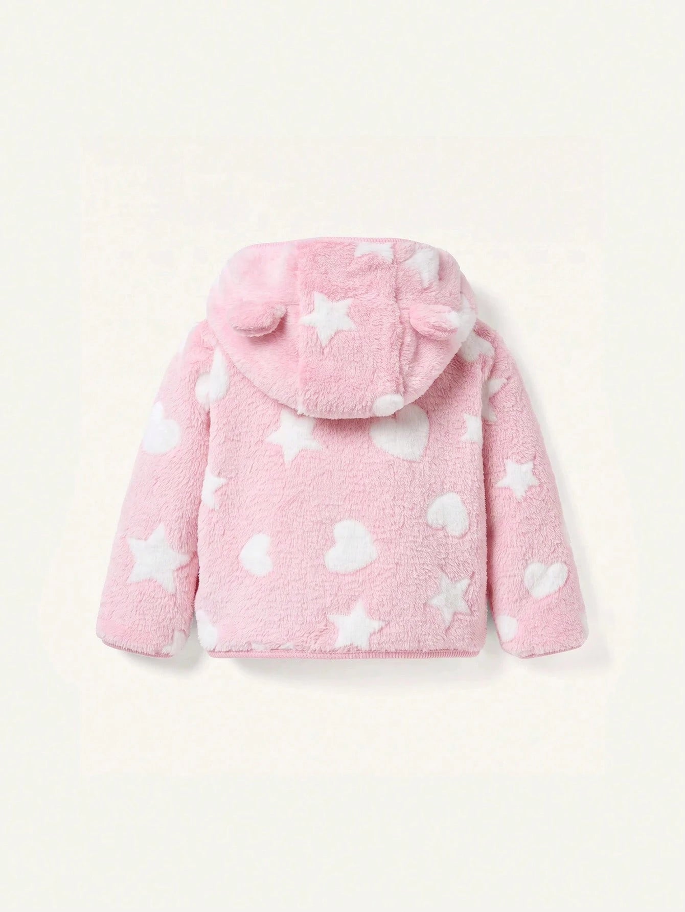 Cozy Pixies Baby Girl Hooded Fleece Jacket And Belly-Covering Long Pants 2 Pieces Set, Medium Thick
