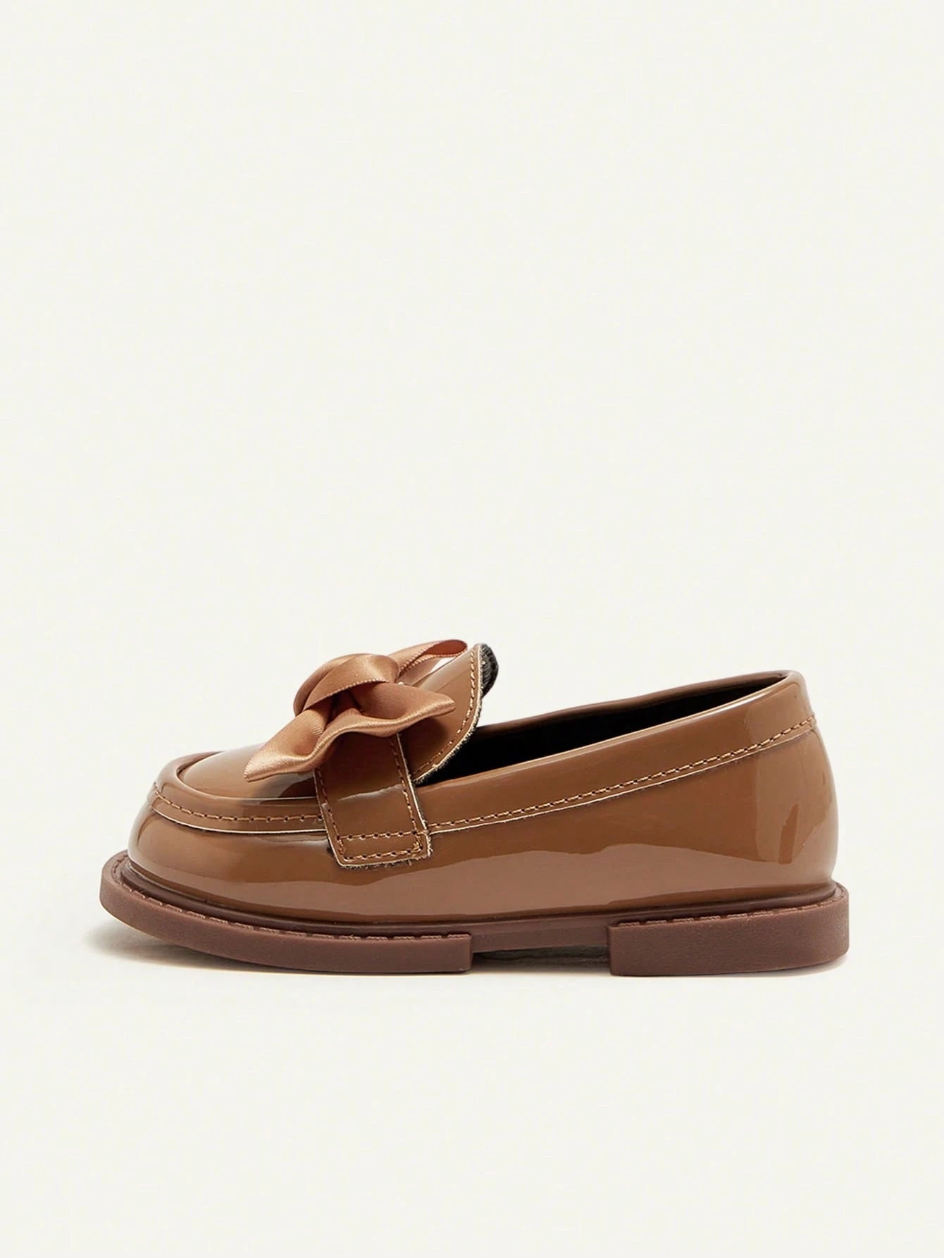Cozy Pixies Cute & Comfortable Black Leather Flat Shoes With Bowknot Decoration For Baby Girls In College Style Party