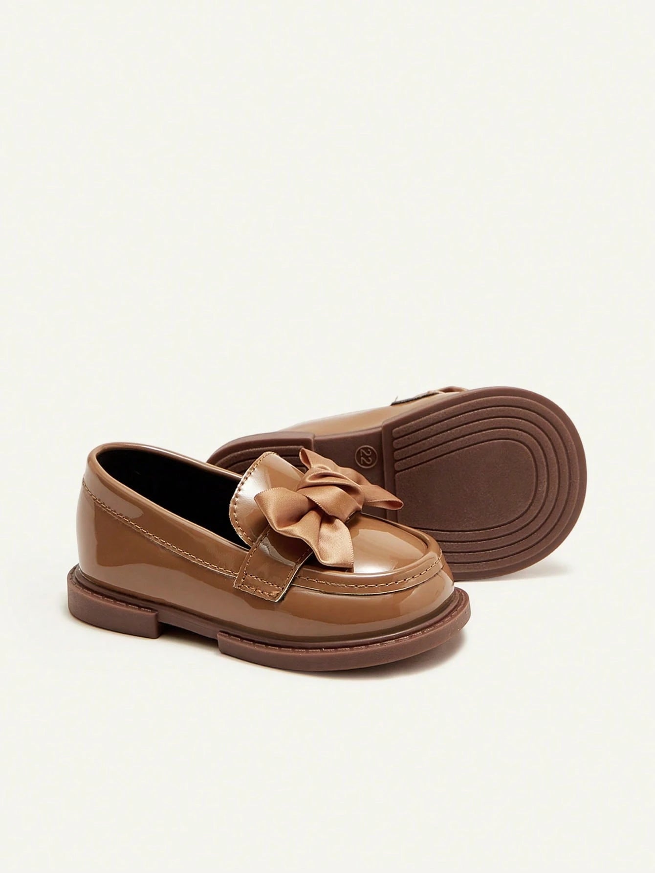 Cozy Pixies Cute & Comfortable Black Leather Flat Shoes With Bowknot Decoration For Baby Girls In College Style Party