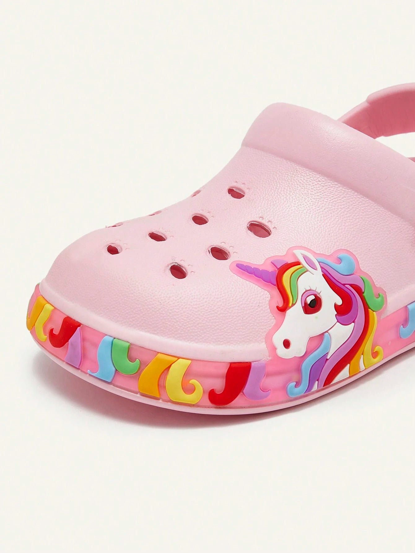 Cozy Pixies Girls' Lightweight Fashionable Pink Cartoon Cute Casual Breathable Sandals, Suitable For Summer