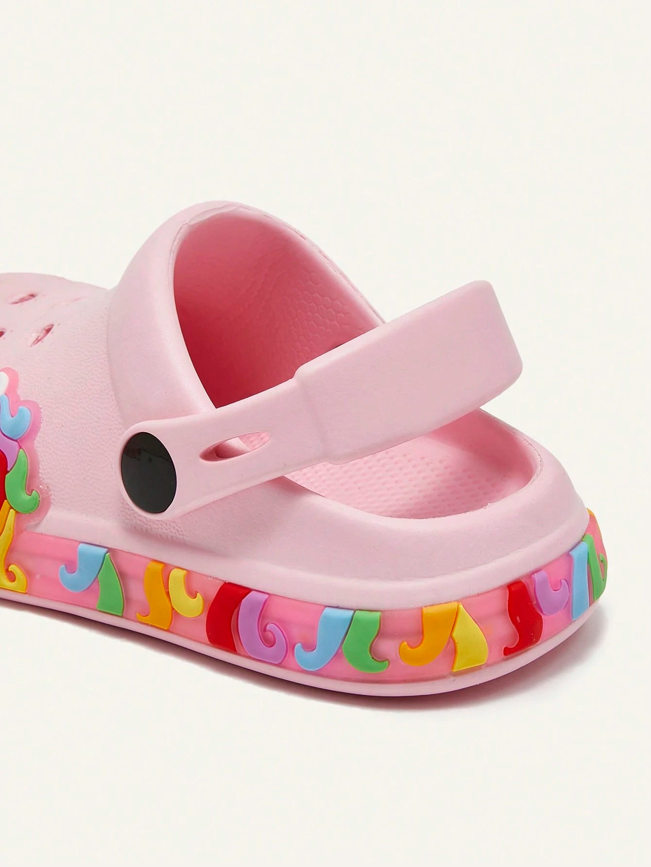 Cozy Pixies Girls' Lightweight Fashionable Pink Cartoon Cute Casual Breathable Sandals, Suitable For Summer