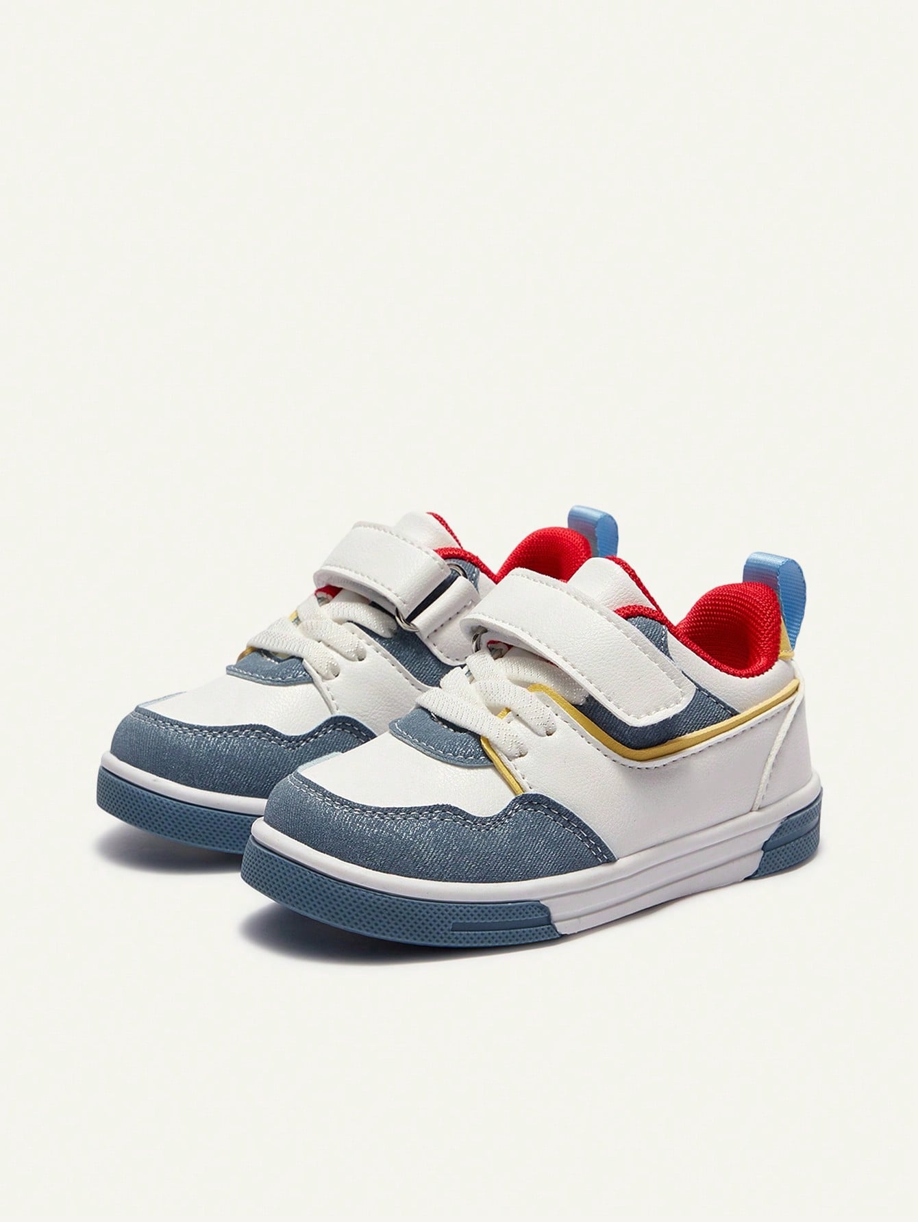 Cozy Pixies Spring/Summer, Fashionable And Versatile, Fun And Cute, Contrasting Colors,Boys' Soft-Soled Flat-Soled Baby Sneakers, College-Style Basic