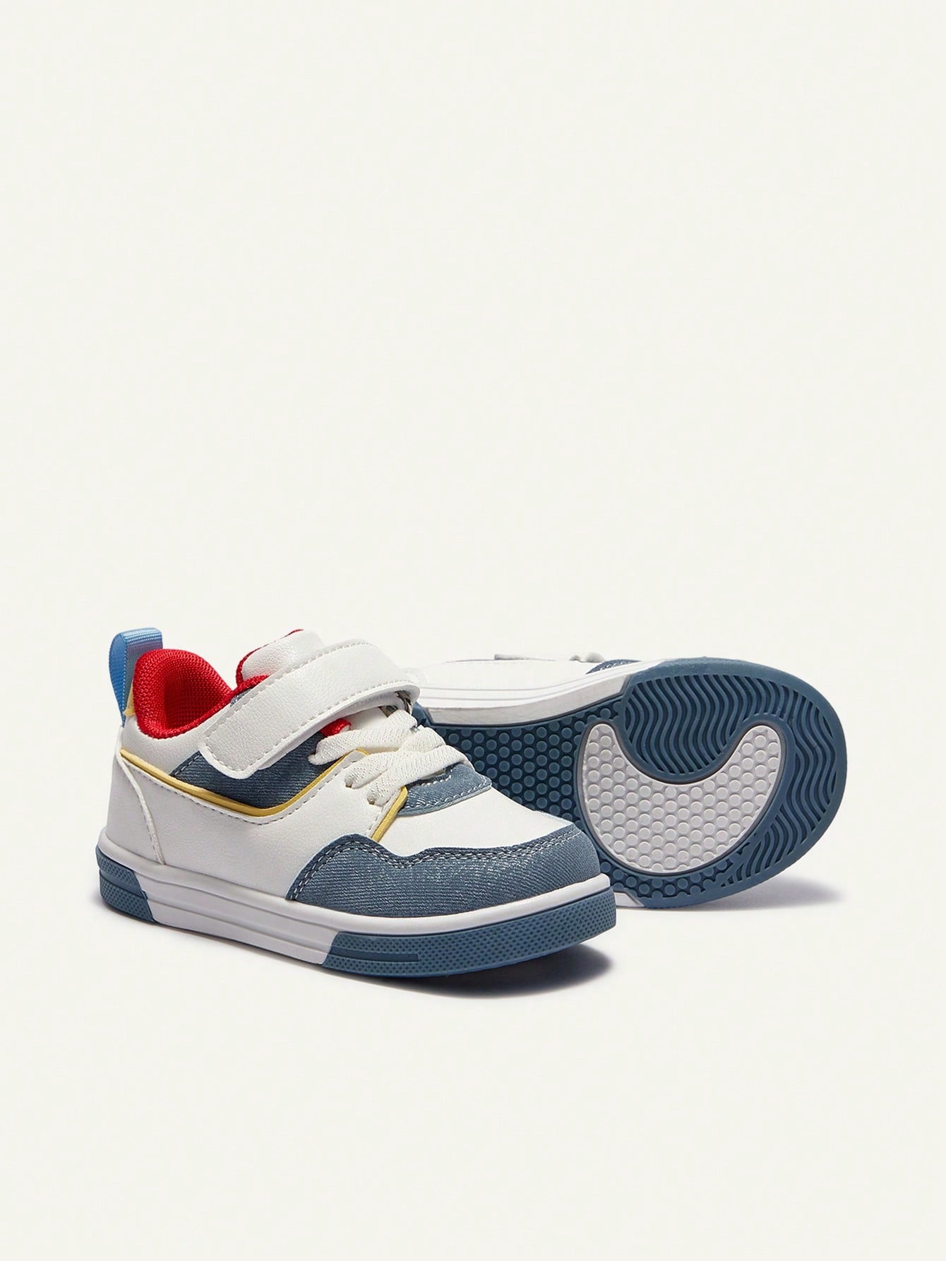 Cozy Pixies Spring/Summer, Fashionable And Versatile, Fun And Cute, Contrasting Colors,Boys' Soft-Soled Flat-Soled Baby Sneakers, College-Style Basic