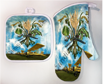 Pot Holder & Oven Mitt Set