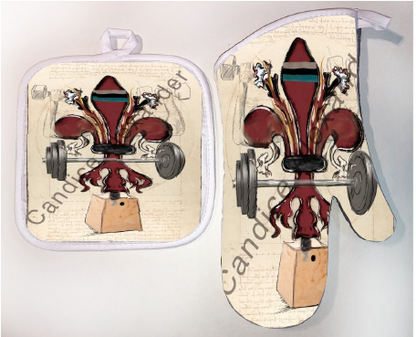 Pot Holder & Oven Mitt Set