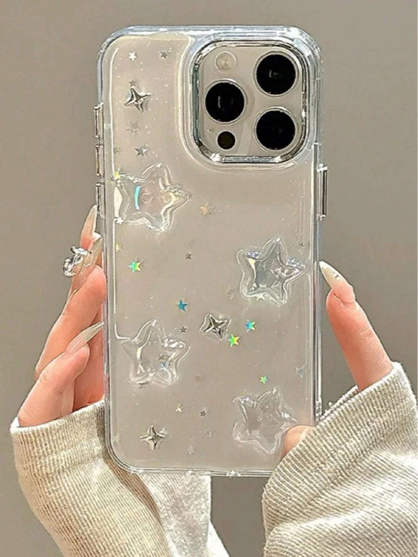 Crystal Cloud Phone Case Compatible With 14 Pro Max, 12 Pro, 13, 11, 8 Plus, 7 Plus, Protective Shockproof Soft Slim TPU Back Cover Skin, Jewelry Style Clear Phone Shell Mobile Accessory, Anti-Scratch