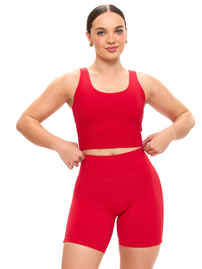 Crystal Crop V2 - Lipstick Red