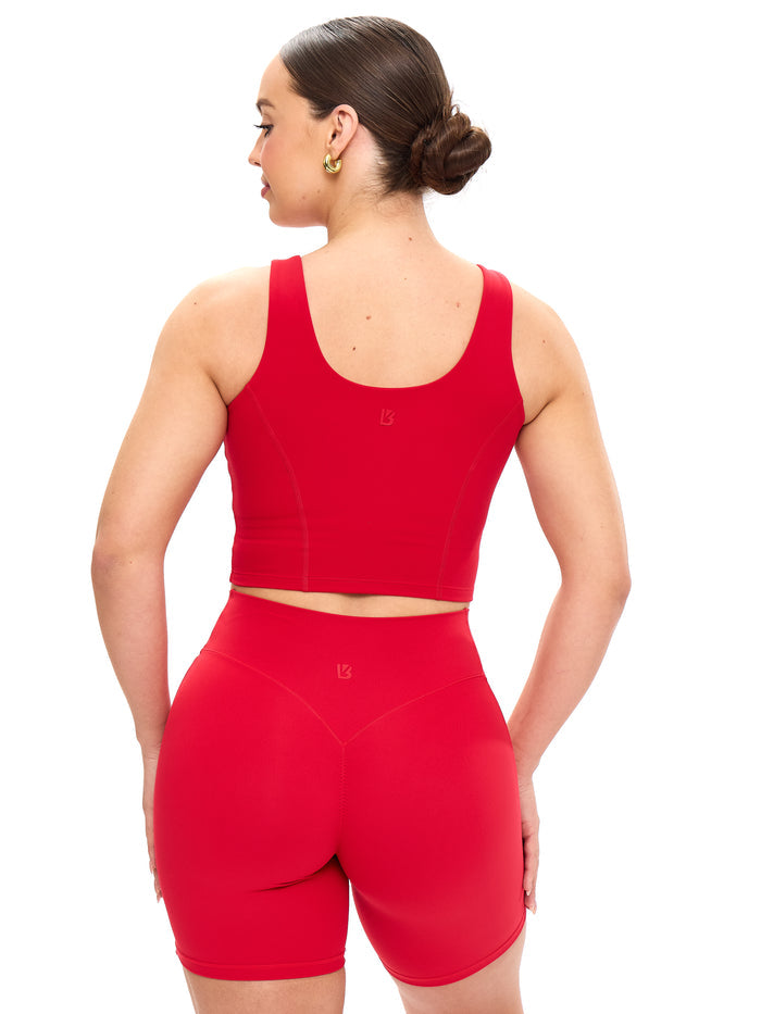Crystal Crop V2 - Lipstick Red
