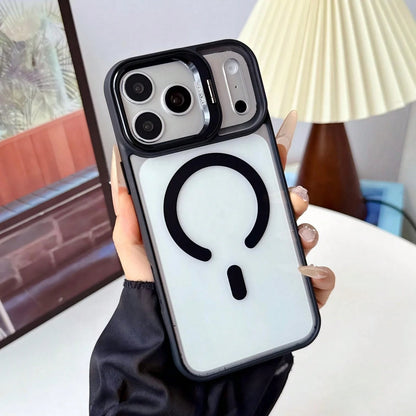CteGlodrix Luxury Smooth Matte Hard Phone Case, Compatible With IPhone 17 Pro 11/12/13/14/15/16 Pro Max, Anti-Slip And Shockproof Protective Case, Adjustable Camera Stand, Separate Metal Buttons, Skin