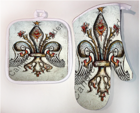 Pot Holder & Oven Mitt Set