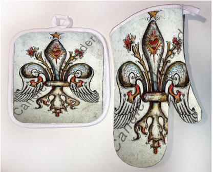 Pot Holder & Oven Mitt Set