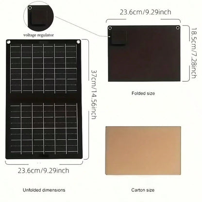 Curear All-In-One Foldable Solar Charger Panel For Portable Power Stations, Generators, Laptops & Tablets – Ideal For Outdoor Camping, RV Travel, And Garden Lighting – Durable Solar System