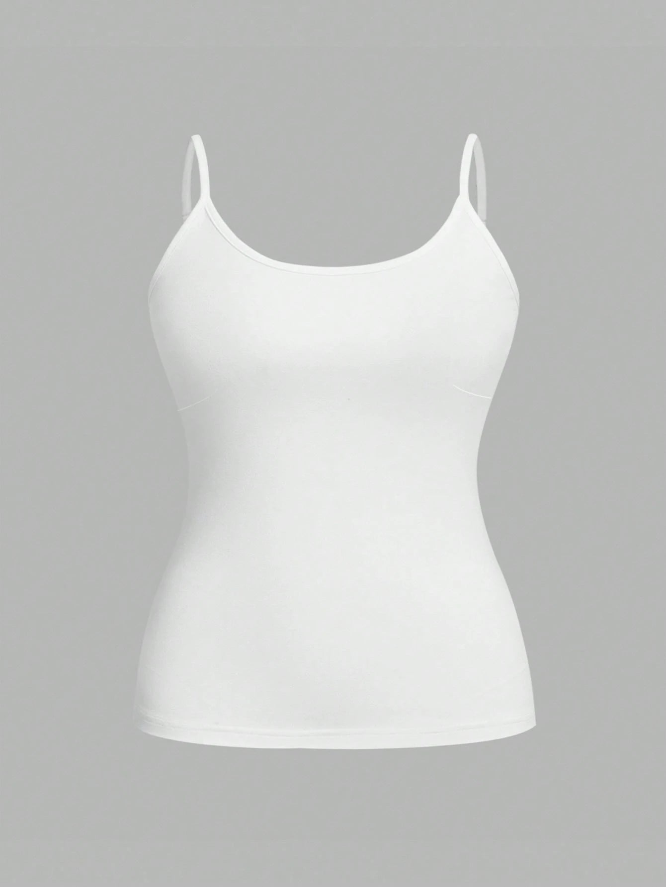 CURVE+ 4pcs/Set Plus Size Women Plain Casual Camisole/Spaghetti Strap Tank Tops,Valentine Day