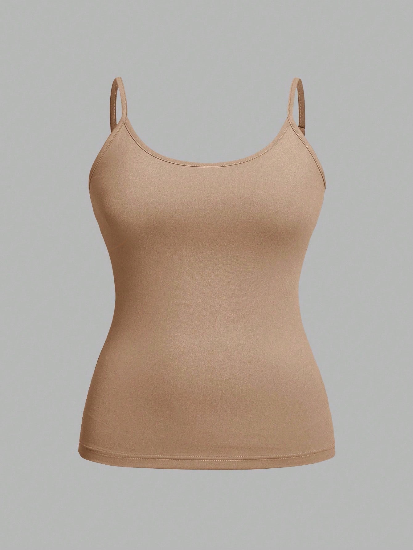 CURVE+ 4pcs/Set Plus Size Women Plain Casual Camisole/Spaghetti Strap Tank Tops,Valentine Day