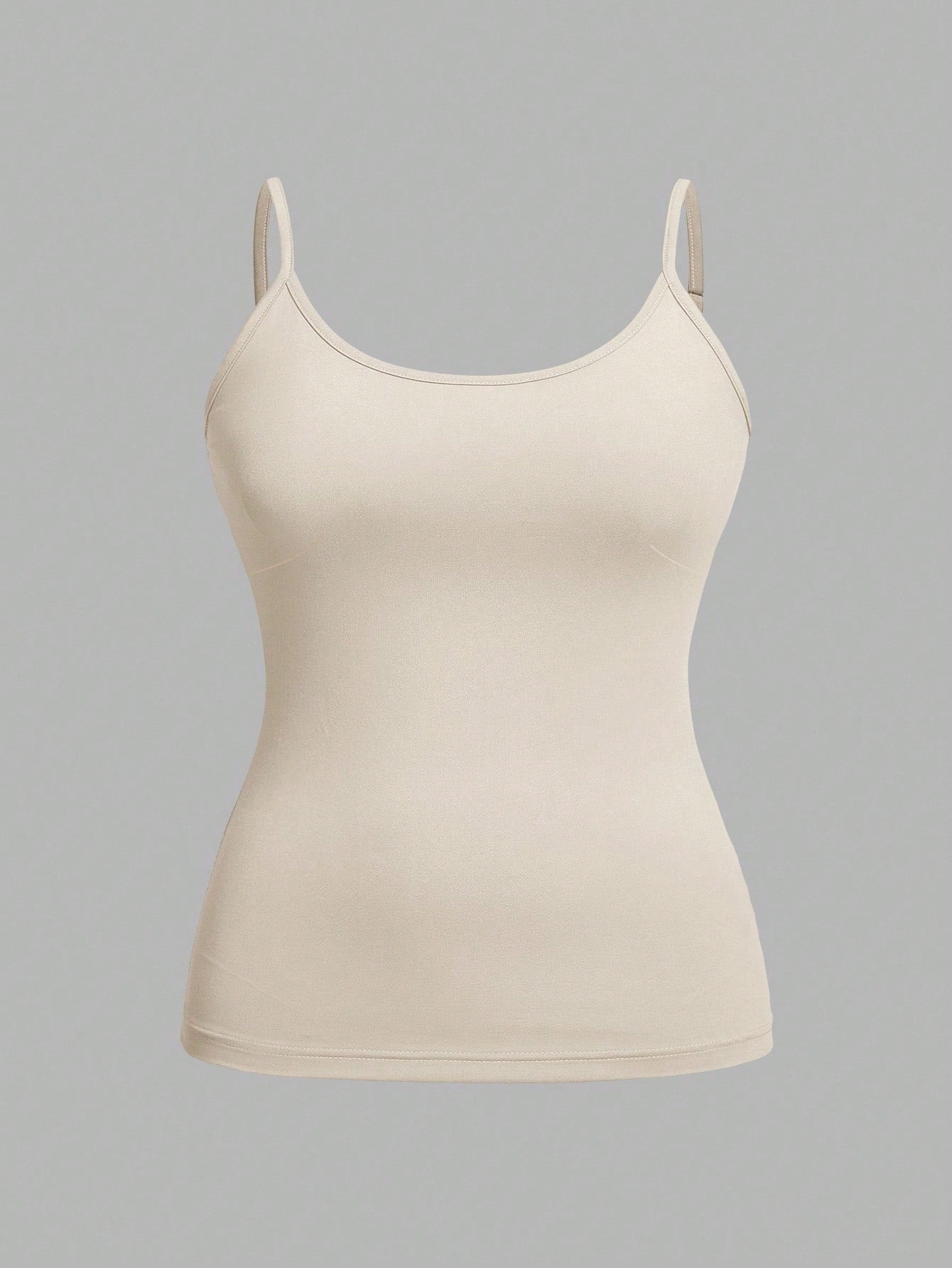 CURVE+ 4pcs/Set Plus Size Women Plain Casual Camisole/Spaghetti Strap Tank Tops,Valentine Day