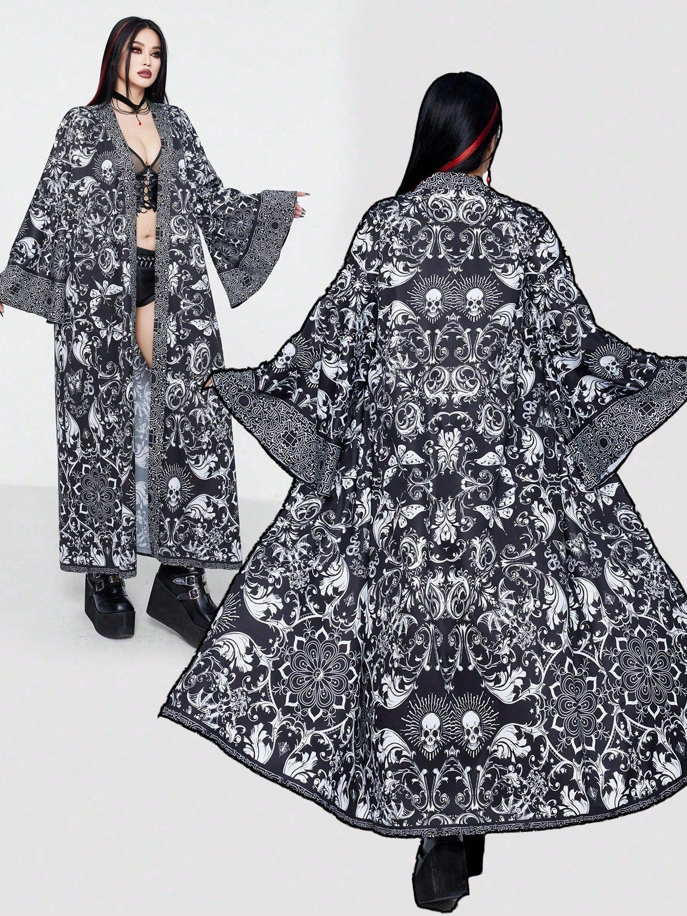 CURVE+ Plus Size Halloween Loose Long Shirt Fall