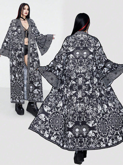 CURVE+ Plus Size Halloween Loose Long Shirt Fall