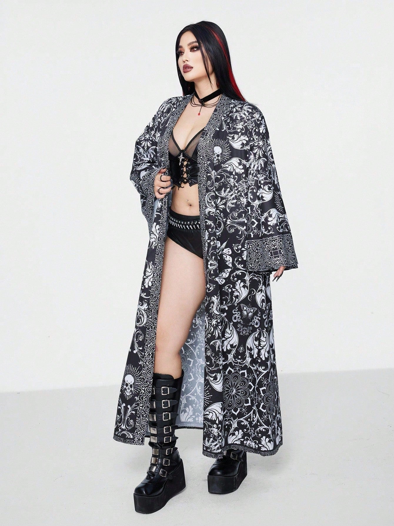 CURVE+ Plus Size Halloween Loose Long Shirt Fall