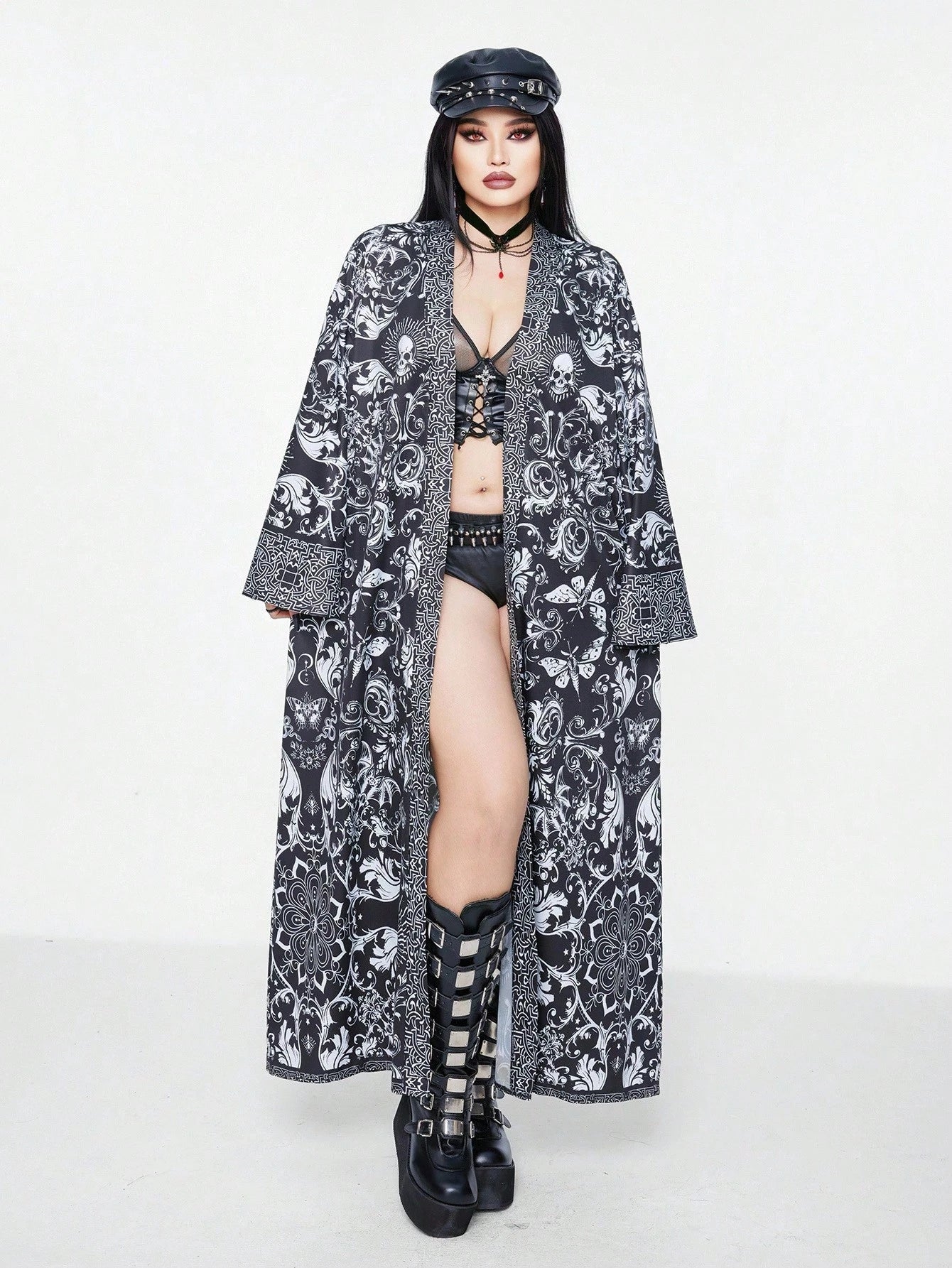 CURVE+ Plus Size Halloween Loose Long Shirt Fall