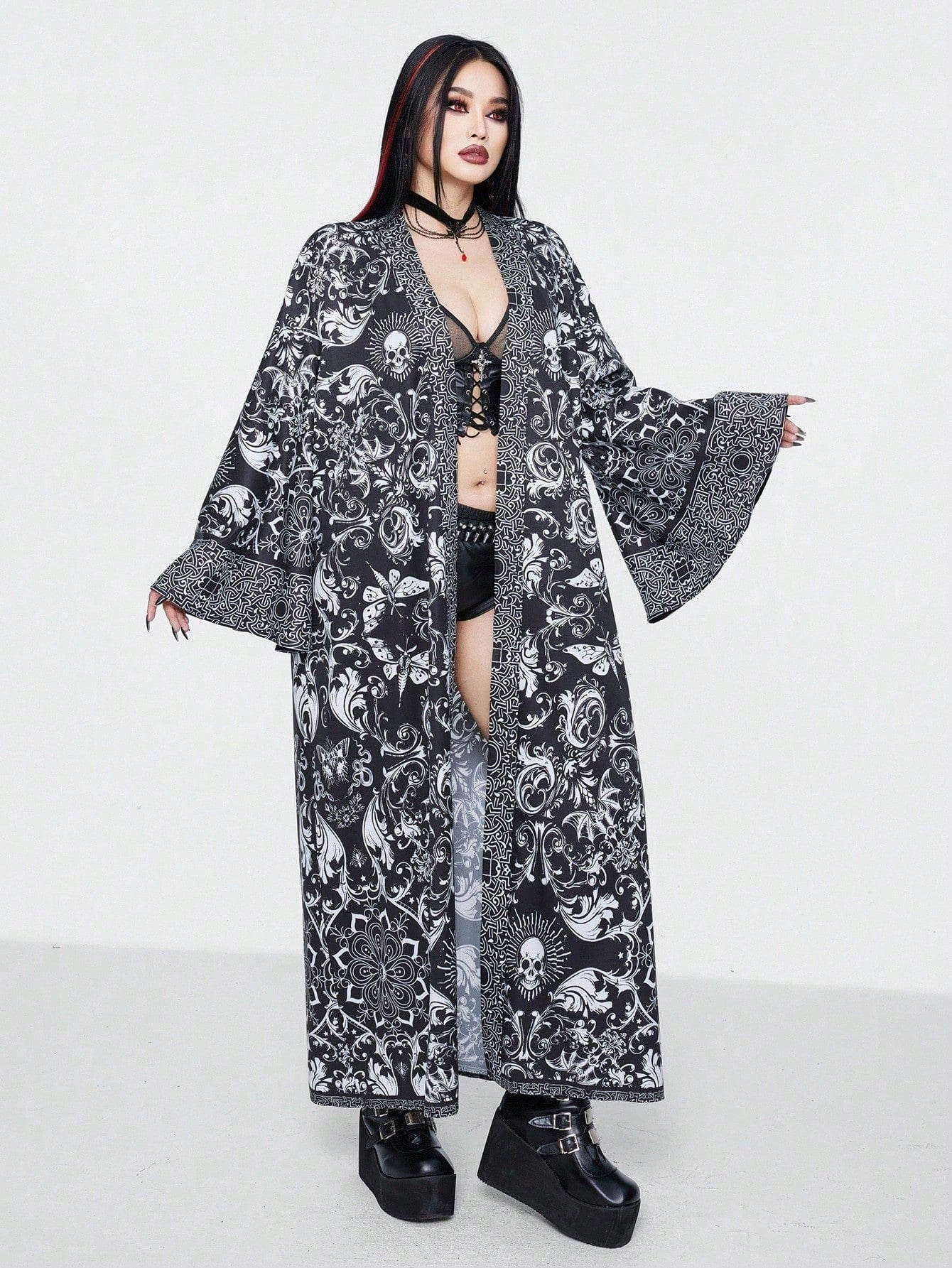 CURVE+ Plus Size Halloween Loose Long Shirt Fall