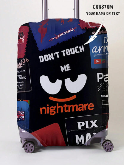 Custom 18-32" Elastic Luggage Cover, Personalized Name/ Custom Text Print, Dustproof Scratch-Resistant Travel Protector An Ideal Choice For Travel