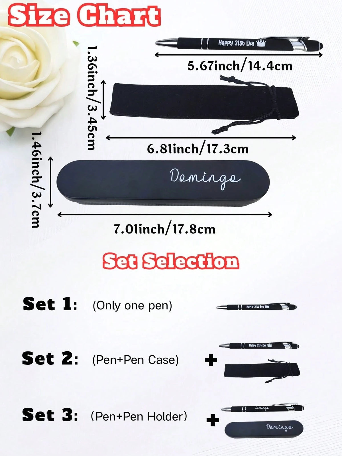 Custom Metal Retractable Ballpoint Pen| Non-Slip Grip + Medium Tip Smooth Writing| Customizable Name/Date/Logo| Business Engraved Pen Teacher's Day Gift| Suitable For Holiday/Birthday Gift, Person