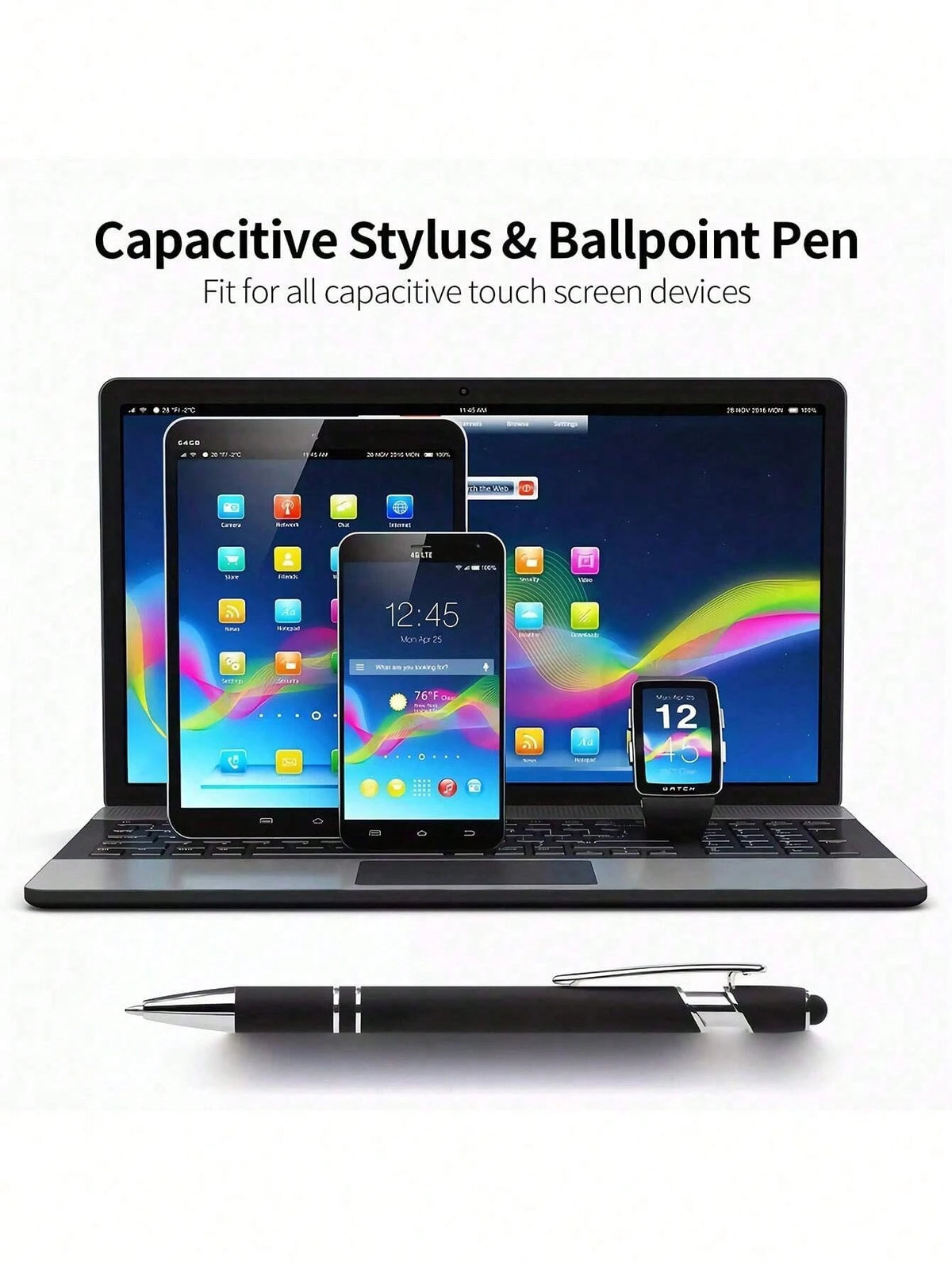 Custom Metal Retractable Ballpoint Pen| Non-Slip Grip + Medium Tip Smooth Writing| Customizable Name/Date/Logo| Business Engraved Pen Teacher's Day Gift| Suitable For Holiday/Birthday Gift, Person
