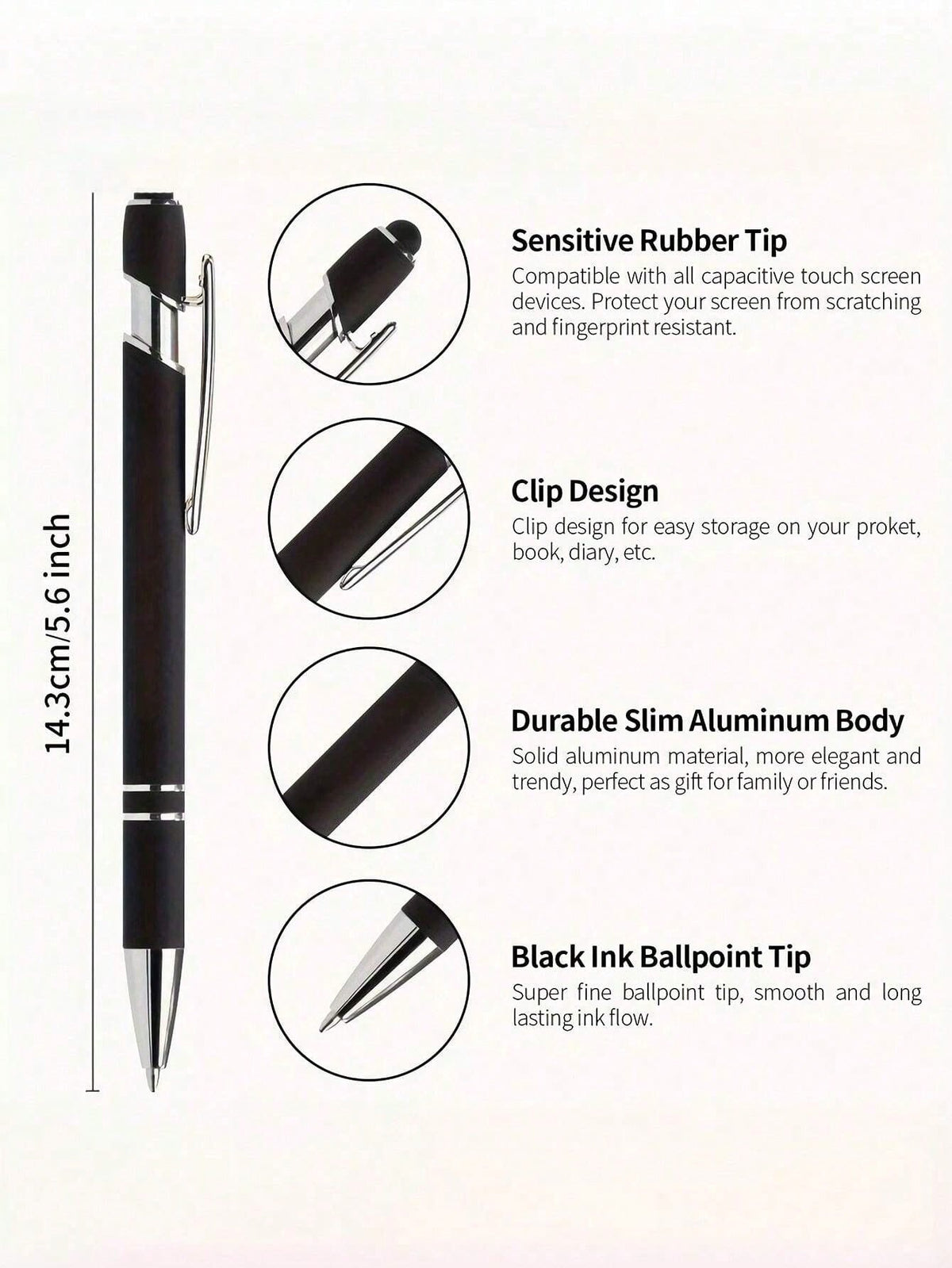 Custom Metal Retractable Ballpoint Pen| Non-Slip Grip + Medium Tip Smooth Writing| Customizable Name/Date/Logo| Business Engraved Pen Teacher's Day Gift| Suitable For Holiday/Birthday Gift, Person