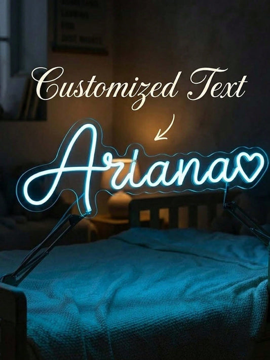Custom Neon Signs, Neon Sign Customizable For Wall Decor, Personalized Neon Sign For Wedding, Birthday Party, Bedroom, Bar, Salon, Business Shop, Name Logo, Led Sign, Halloween, Christmas Gifts, Roman