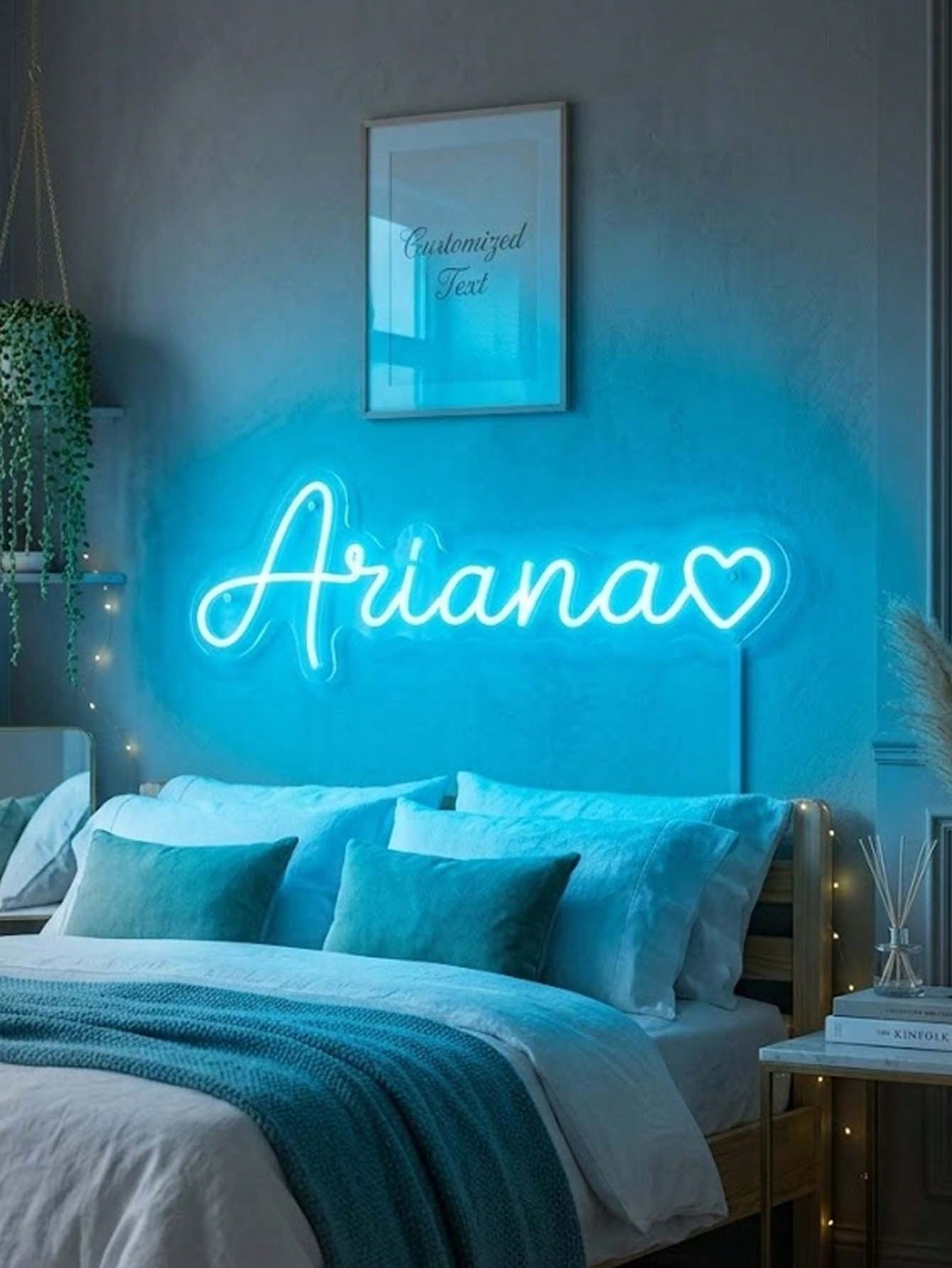 Custom Neon Signs, Neon Sign Customizable For Wall Decor, Personalized Neon Sign For Wedding, Birthday Party, Bedroom, Bar, Salon, Business Shop, Name Logo, Led Sign, Halloween, Christmas Gifts, Roman