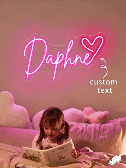Custom Neon Signs, Neon Sign Customizable For Wall Decor, Personalized Neon Sign For Wedding, Birthday Party, Bedroom, Bar, Salon, Business Shop, Name Logo, Led Sign, Halloween, Christmas Gifts, Roman