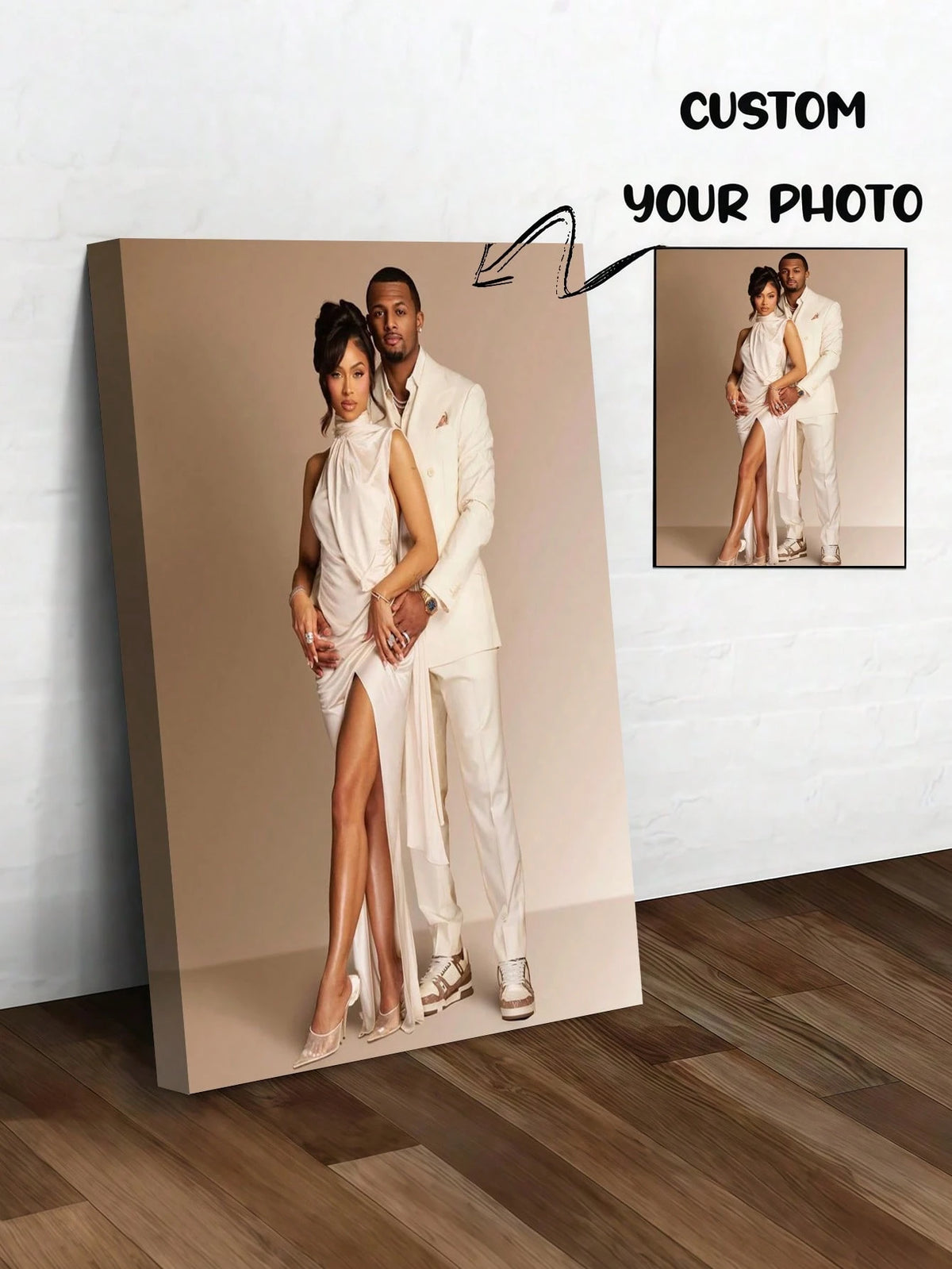 Custom Single Photo Canvas Painting, Photo To Canvas Conversion, Any Photo Can Be Customized, Multiple Sizes Available, Decorative Painting Can Be Customized. Ideal For Valentine's Day, Birthday Or Gr